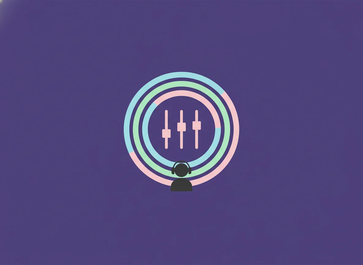 Music producer creating AI cover songs in studio