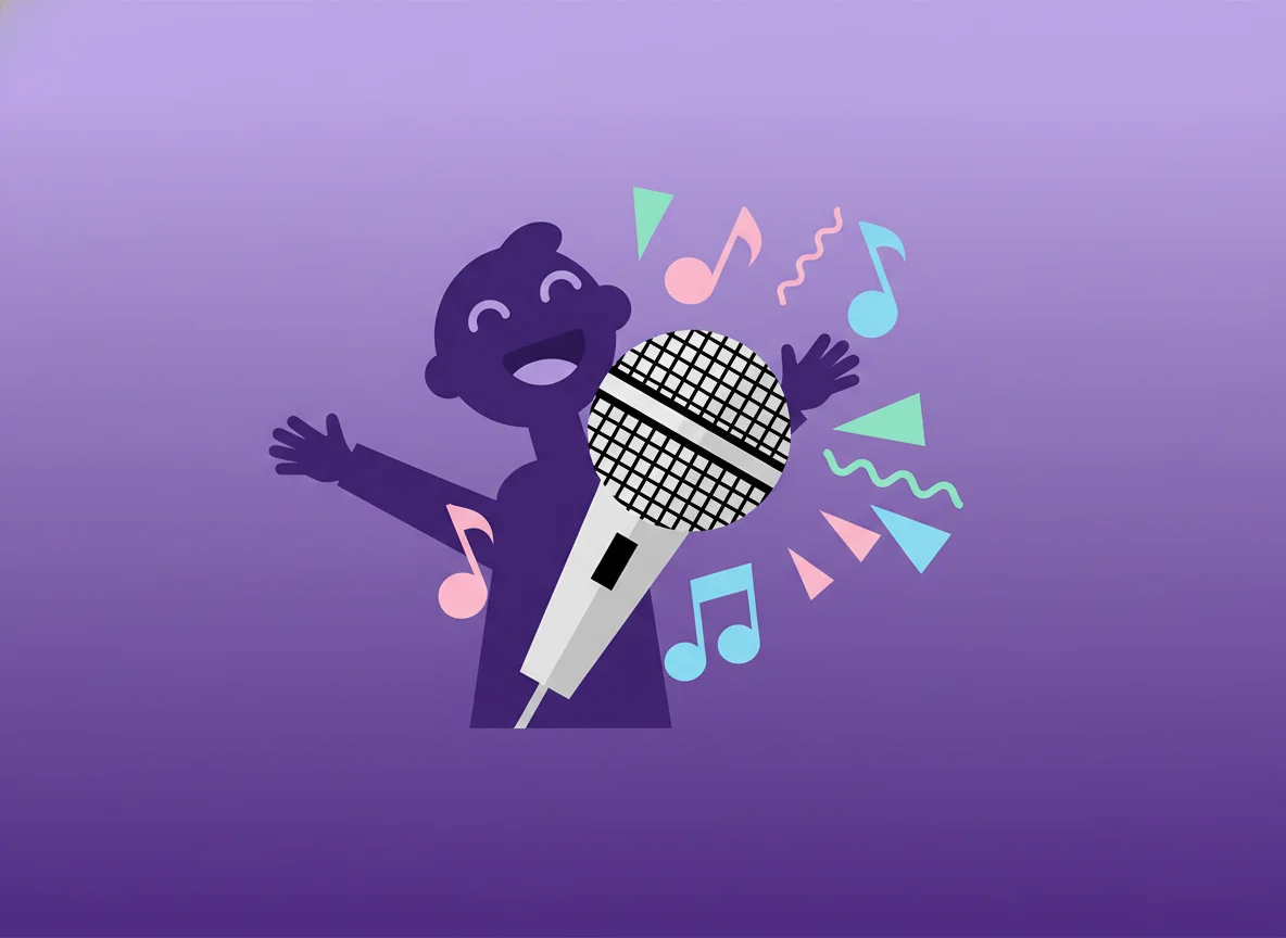 Casual user enjoying AI cover songs for karaoke