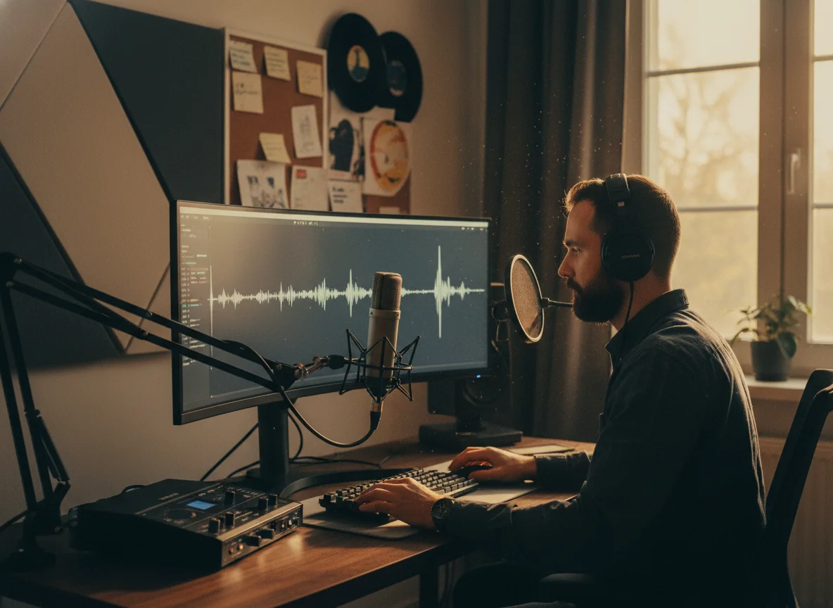Podcaster using BeatMV audio cutter to trim episode recordings
